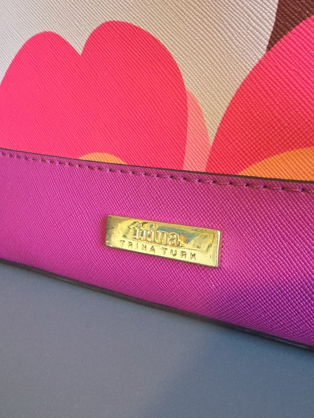 TRINA TURK Pink and Orange Floral Dome Crossbody - Picture 2 of 7